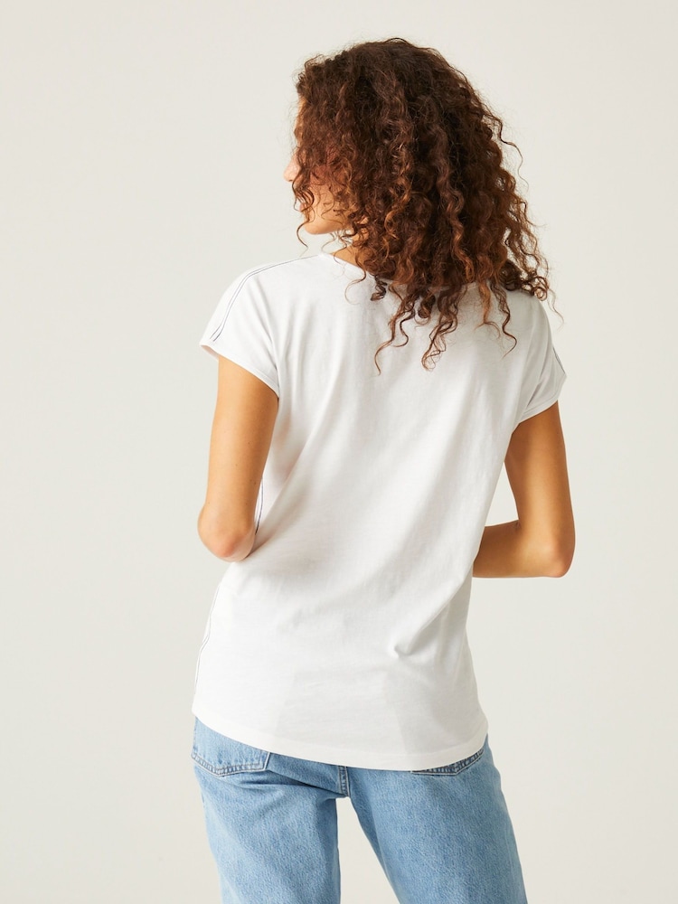 Regatta White Womens Telisse 100% Cotton T-Shirt - Image 2 of 5 Regatta White Womens Telisse 100% Cotton T-Shirt - Image 2 of 5