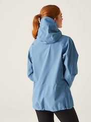 Regatta Blue Light Womens Birchdale Colour Block Waterproof Jacket - Image 2 of 7