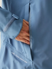 Regatta Blue Light Womens Birchdale Colour Block Waterproof Jacket - Image 5 of 7