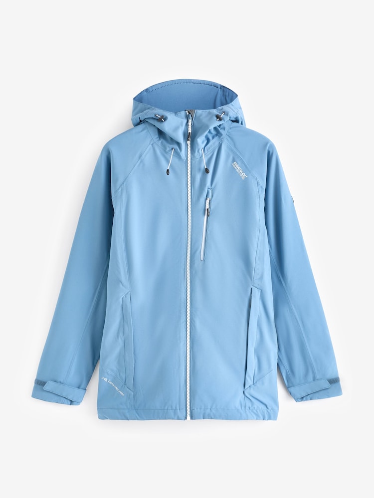Regatta Blue Light Womens Birchdale Colour Block Waterproof Jacket - Image 7 of 7
