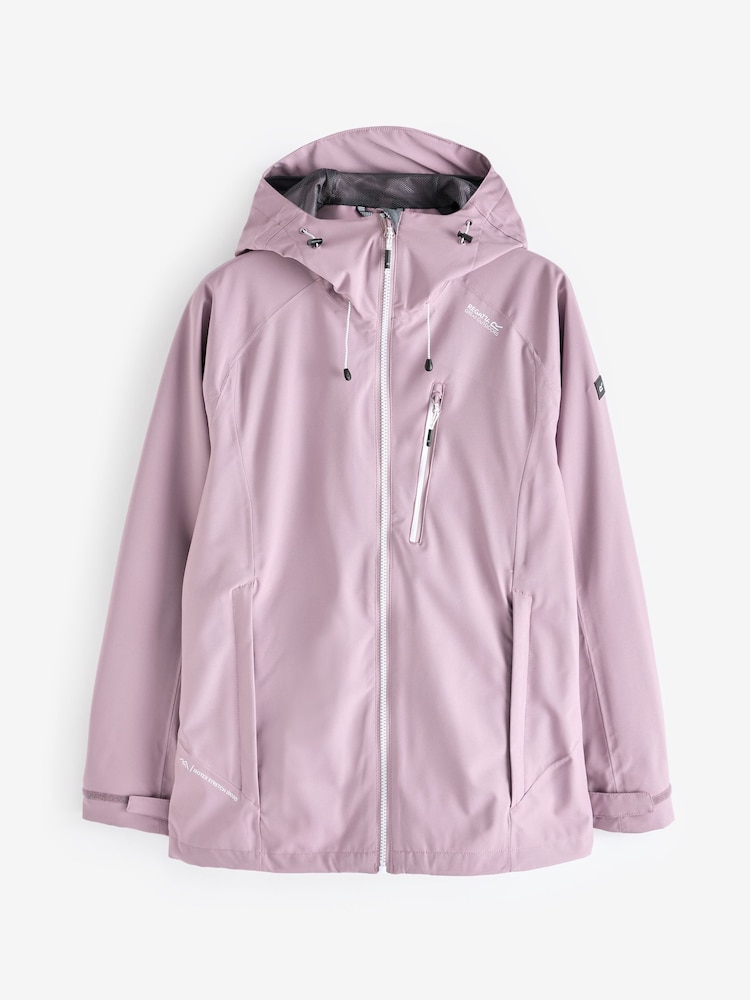 Regatta Pink Womens Birchdale Colour Block Waterproof Jacket - Image 7 of 7 Regatta Pink Womens Birchdale Colour Block Waterproof Jacket - Image 7 of 7