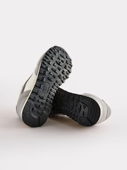 Neutral Grey Standard Fit (F) Elastic Lace Trainers - Image 3 of 5