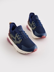 Navy Elastic Lace Trainers - Image 1 of 5