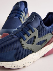 Navy Elastic Lace Trainers - Image 5 of 5