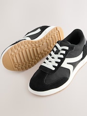 Black Elastic Lace Trainers - Image 5 of 7