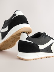 Black Elastic Lace Trainers - Image 7 of 7
