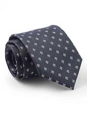 Savile Row Company Blue Fleur De Lys Silk Tie - Image 2 of 2