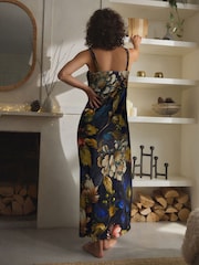 Floral Print Velvet Slip - Image 5 of 9