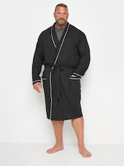 BadRhino Big & Tall Dark Grey Jersey Dressing Gown - Image 1 of 2