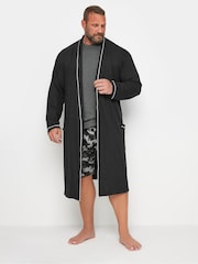 BadRhino Big & Tall Dark Grey Jersey Dressing Gown - Image 2 of 2
