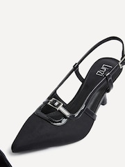 Linzi Black Constance Stiletto Court Heels With Buckle Detail - Image 4 of 5
