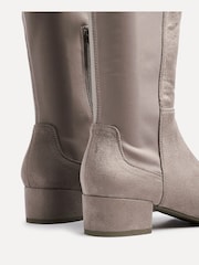 Linzi Nude Sloane High Leg Heeled Boots With Stretch Panel - Image 6 of 6