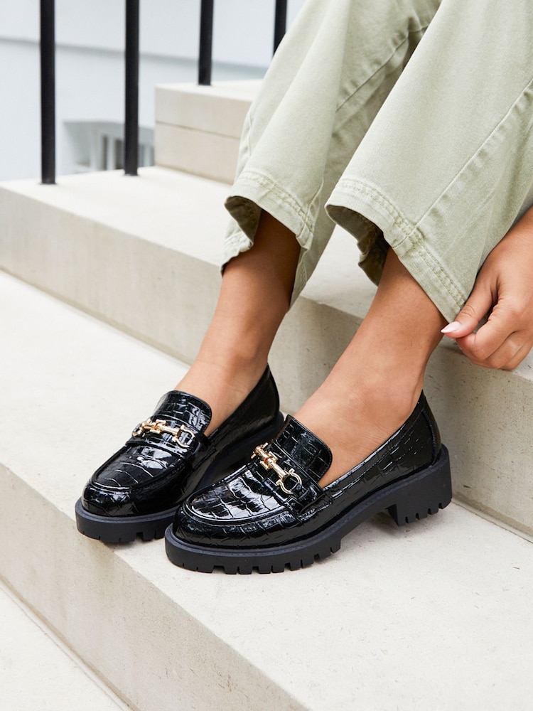 Linzi Aria Chunky Sole mokasini With zlata (barva); zlato Trim - Slika 1 iz 5 Linzi Aria Chunky Sole mokasini With zlata (barva); zlato Trim - Slika 1 iz 5