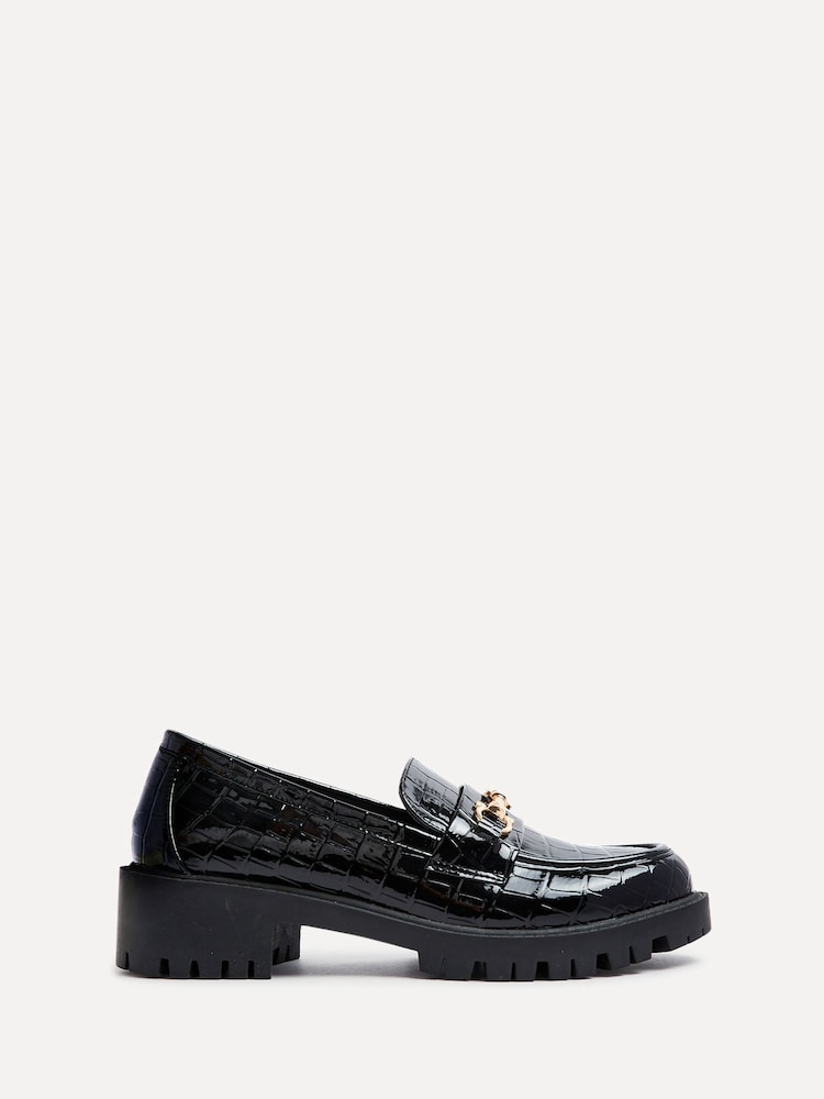 Linzi Aria Chunky Sole mokasini With zlata (barva); zlato Trim - Slika 2 iz 5 Linzi Aria Chunky Sole mokasini With zlata (barva); zlato Trim - Slika 2 iz 5