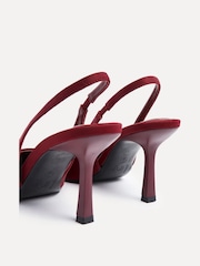Linzi Red Dash Slingback Court Heels - Image 4 of 5