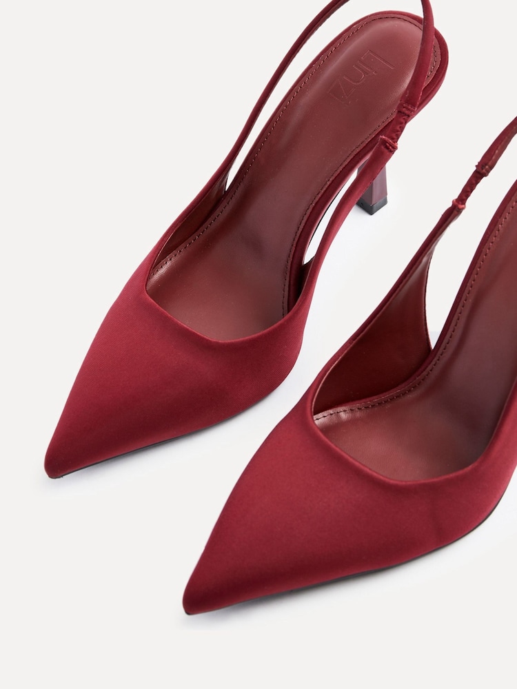 Linzi Red Dash Slingback Court Heels - Image 5 of 5
