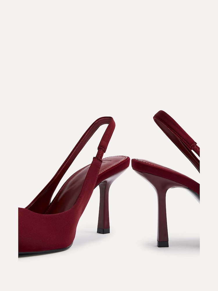 Linzi Red Dash Slingback Court Heels - Image 6 of 6
