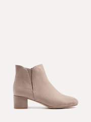 Linzi Nude Manor Low Block Heeled Ankle Boots - Image 3 of 6