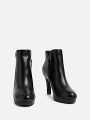 Linzi Black PU Layara Platform Ankle Boots With Stiletto Heels - Image 3 of 5