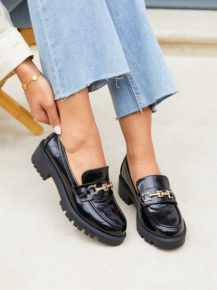 Linzi Aria Chunky Sole mokasini With zlata (barva); zlato Trim - Slika 1 iz 5