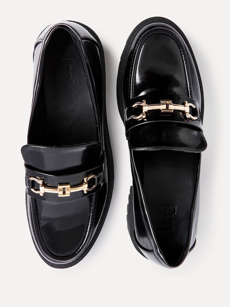 Linzi Aria Chunky Sole mokasini With zlata (barva); zlato Trim - Slika 5 iz 5