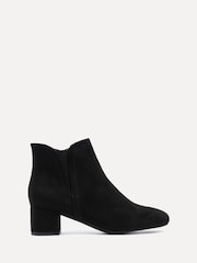 Linzi Black Manor Low Block Heeled Ankle Boots - Image 2 of 5
