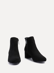 Linzi Black Manor Low Block Heeled Ankle Boots - Image 3 of 5