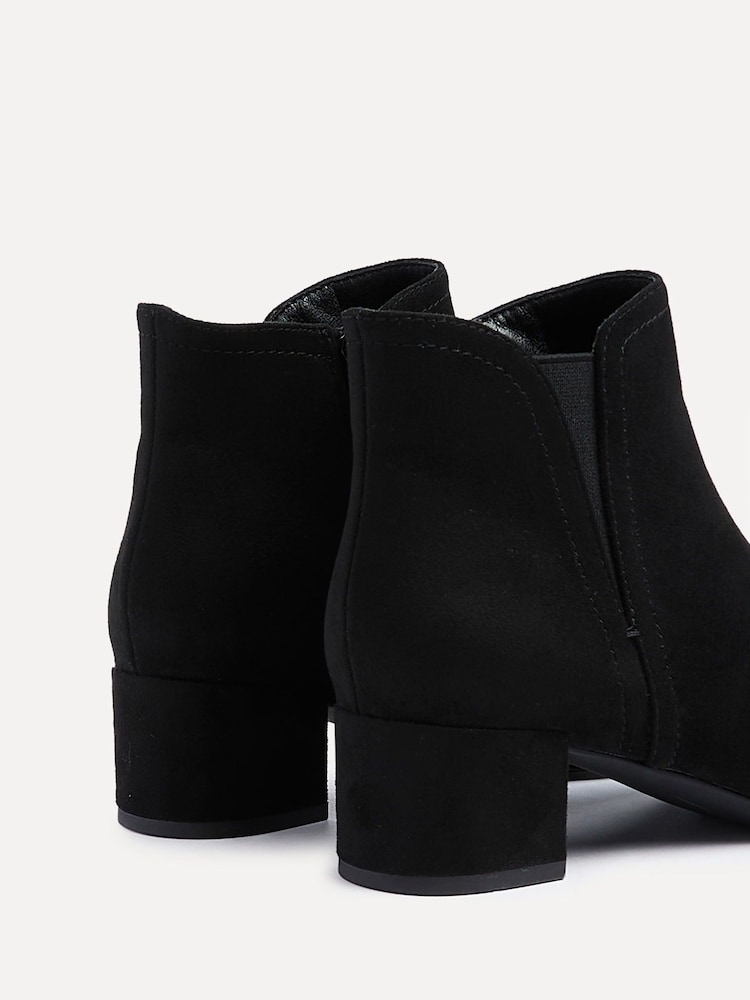 Linzi Black Manor Low Block Heeled Ankle Boots - Image 5 of 5
