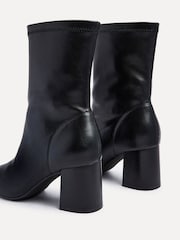 Linzi Black Bronx Block Heeled Stretch PU Ankle Boot - Image 6 of 6