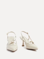 Linzi Nude Constance Stiletto Court Heels With Buckle Detail - Image 3 of 5