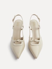 Linzi Nude Constance Stiletto Court Heels With Buckle Detail - Image 4 of 5