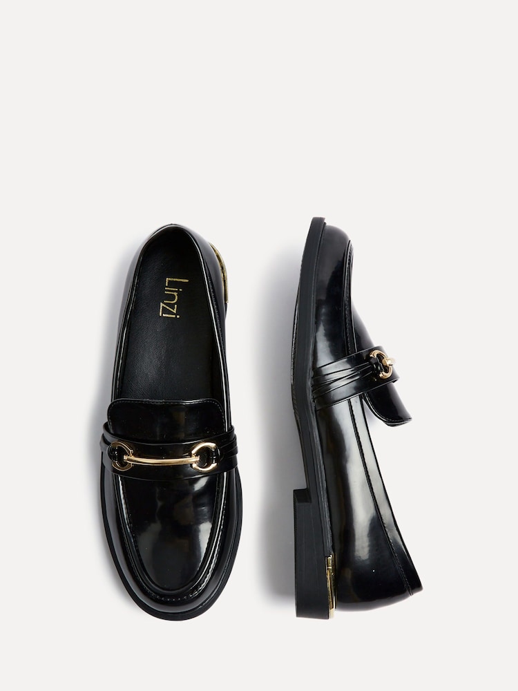 Linzi Breeze zlata (barva); Zlato Trim Slip-On Mokasini - Slika 5 iz 5