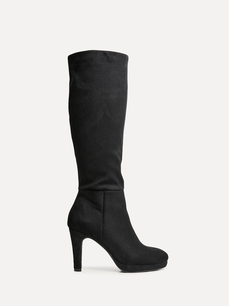 Linzi Black Shelby Stiletto High Leg Boots - Image 2 of 5