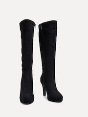 Linzi Black Shelby Stiletto High Leg Boots - Image 3 of 5