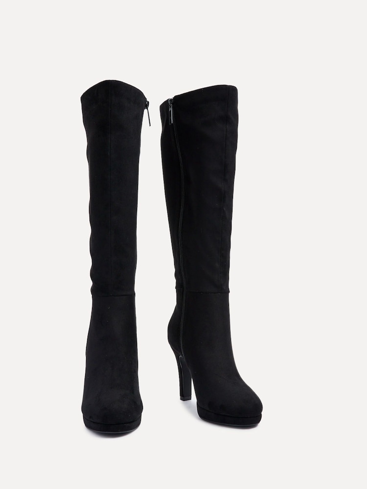 Linzi Black Shelby Stiletto High Leg Boots - Image 3 of 5
