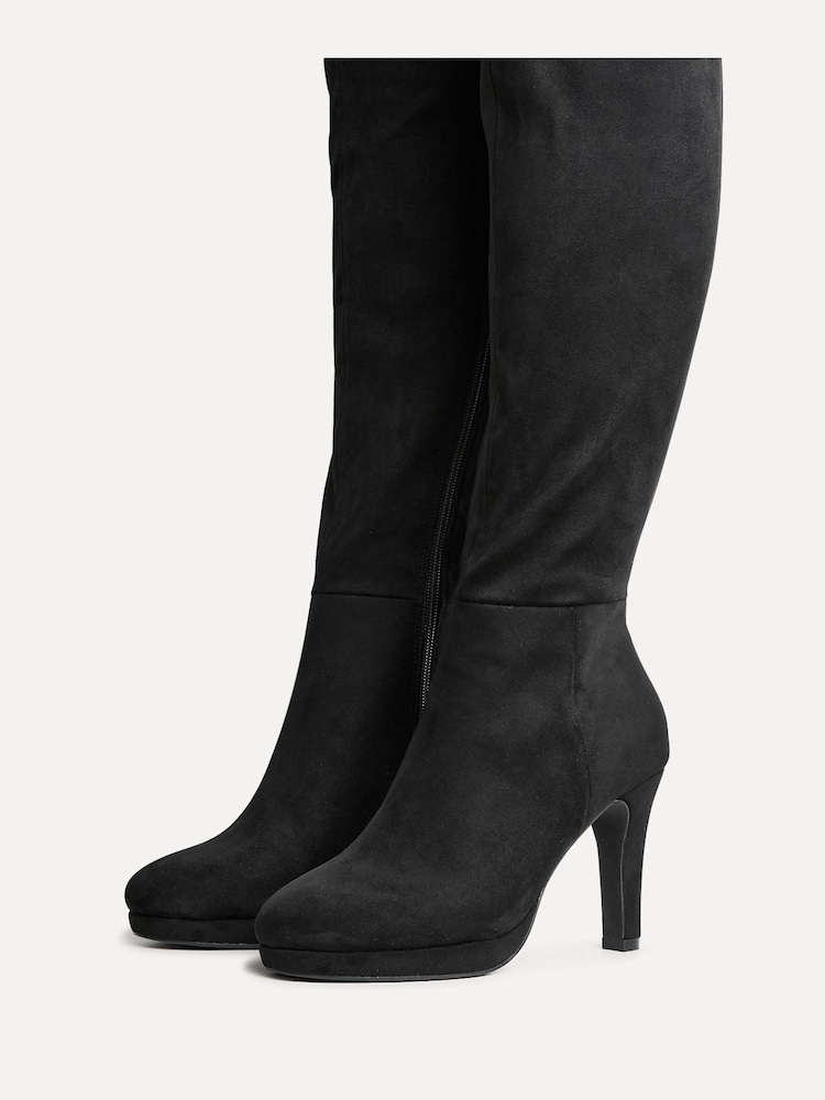 Linzi Black Shelby Stiletto High Leg Boots - Image 4 of 5