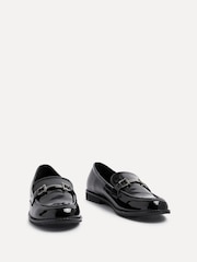 Linzi Black Belle Patent Slip-Ons Leather Loafers With Gold Trim - Image 3 of 5