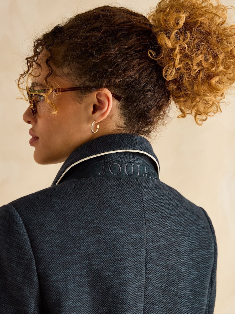 Joules Hartley Navy Blue Shawl Collar Blazer - Image 5 of 8