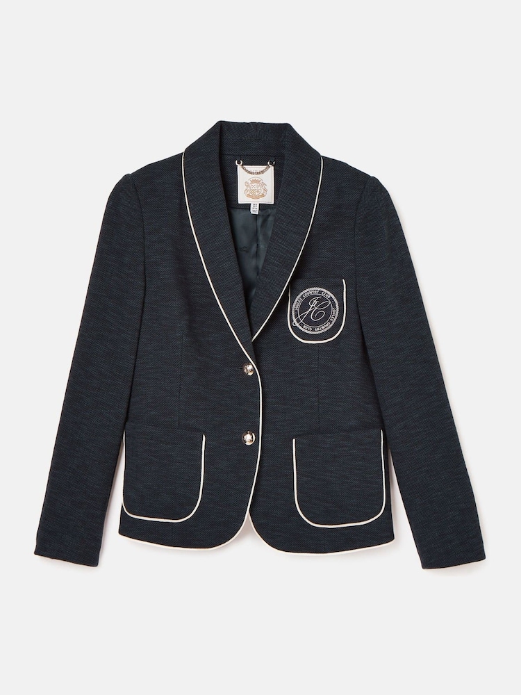 Joules Hartley Navy Blue Shawl Collar Blazer - Image 8 of 8