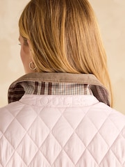 وردي - معطف مبطن شكل معين هندسي مضاد للماء Quinn من Joules - Image 5 of 14