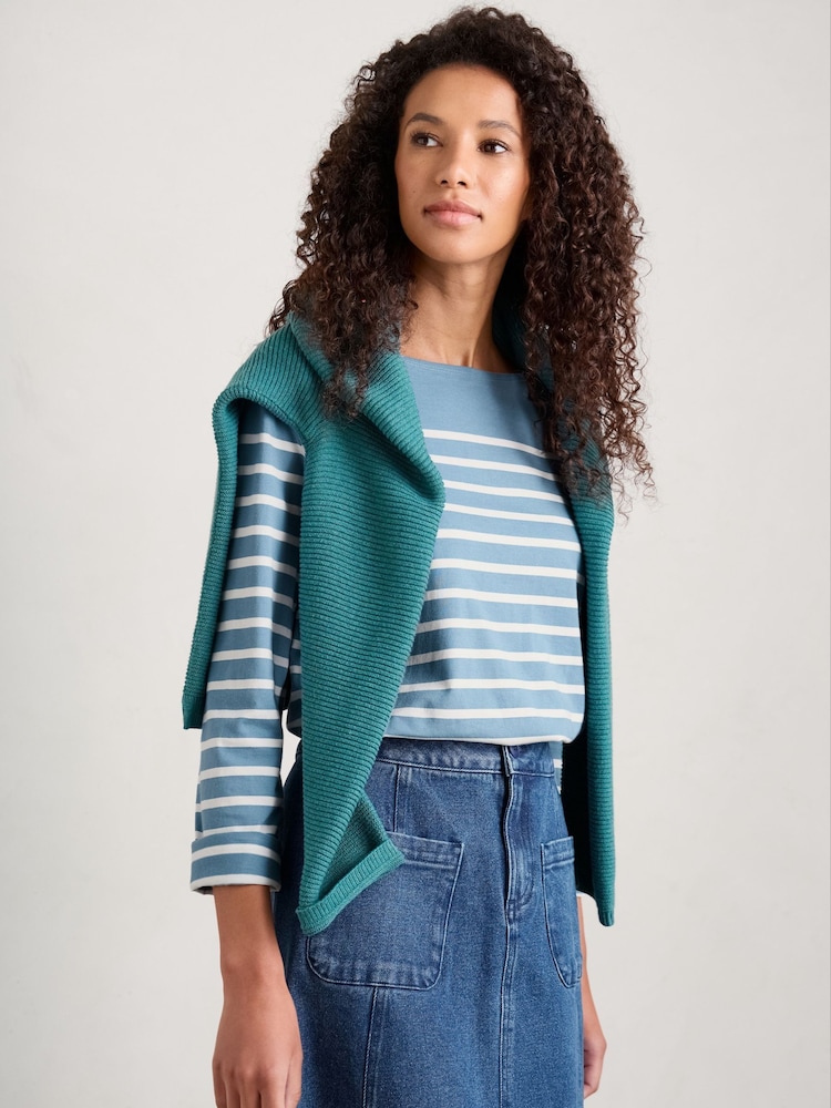 Falmouth Breton Horizon Chalk - Seasalt Cornwall camiseta marinera - Imagen 1 de 7