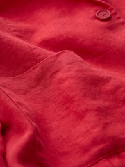 Seasalt Cornwall Red Petite Blinker Linen Blazer - Image 5 of 5