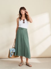 Seasalt Cornwall Green Bee Orchid Maxi Skirt - Image 2 of 3