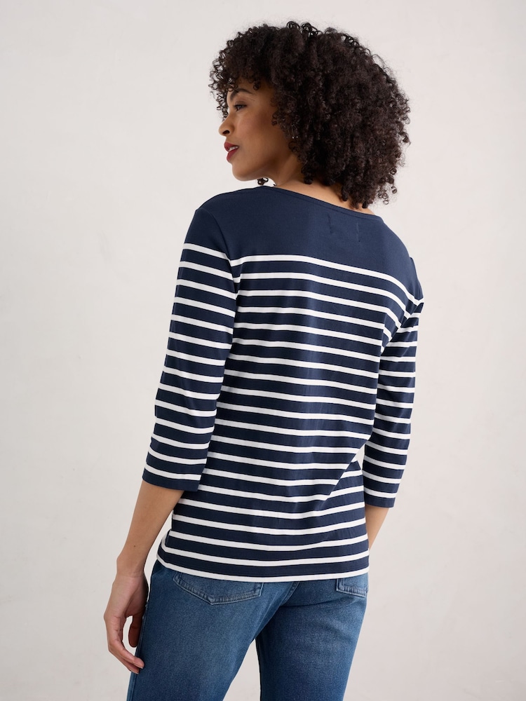 Falmouth Breton Maritime Chalk - Seasalt Cornwall camiseta marinera - Imagen 2 de 5 Falmouth Breton Maritime Chalk - Seasalt Cornwall camiseta marinera - Imagen 2 de 5