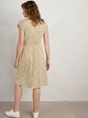 Seasalt Cornwall Yellow Faye Sleeveless Mock Wrap Dress - Image 2 of 5
