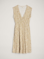 Seasalt Cornwall Yellow Faye Sleeveless Mock Wrap Dress - Image 4 of 5