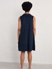 Seasalt Cornwall Blue Pentas Terry Towelling Dress - Image 4 of 7