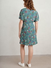 Seasalt Cornwall Blue Tall Wilsey Empire Line Flared Sleeve Dress - Image 2 of 5