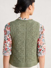 Seasalt Cornwall Green Doe Path Knitted Vest - Image 2 of 5
