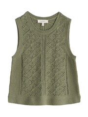Seasalt Cornwall Green Doe Path Knitted Vest - Image 4 of 5